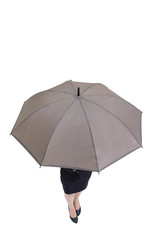 business woman take umbrella