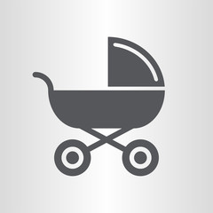 Baby carriage icon