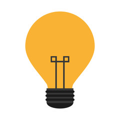 flat design regular lightbulb icon vector illustration