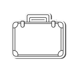 flat design business briefcase icon vector illustration