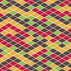 Colorful seamless pattern. It consists of geometric elements on a white background. Useful as design element.