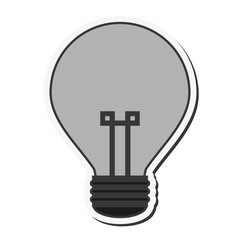 flat design regular lightbulb icon vector illustration