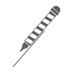 flat design flying firecracker icon vector illustration