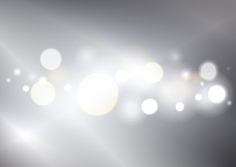 Bokeh and Silver abstract background, vector illustration