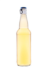 Bottle of of light beer isolated on a white background.