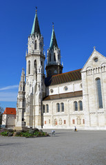 Fototapeta na wymiar Stiftskirche Klosterneuburg mit Tutz-Säule