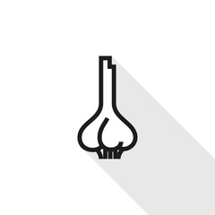 garlic icon on white background