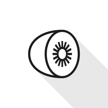 kiwi icon isolated on white background