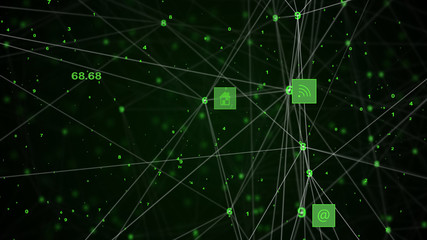 abstract digital number background