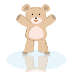 Doodle Teddy bear vector cartoon skater