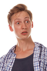 Surprised guy portrait.