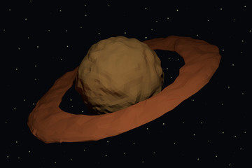 Low poly Saturn