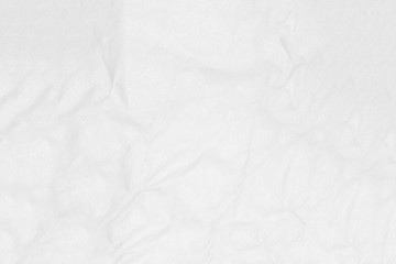 Recycled crumpled white paper texture or paper background for design with copy space for text or image.