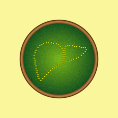 Abstract icon liver