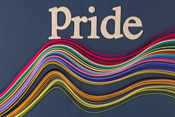 Gay pride. Rainbow paper of colors.