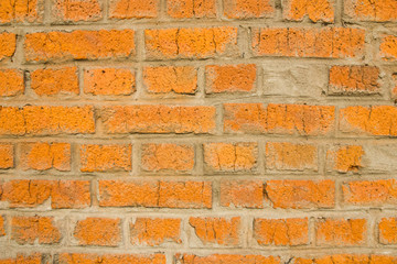red brick wall of building background