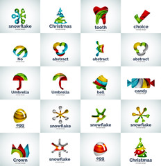 Vector abstract business logo collection