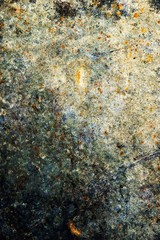 Abstract background, rusted sheet, gray,blue,black,yellow