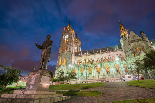 The Basilica del Voto Nacional in Quito, Ecuador