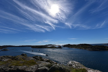 Schweden, Insel Tjörn, Meer und Wolken