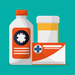 medicine medical health care hospital icon. Colorful design. Vector illustration