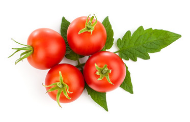 fresh red tomatoes isolated on white