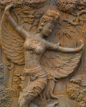 Thai ancient stone carving