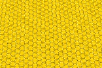Abstract background made of yellow hexagons, wall of hexagons,, 3d render illustration