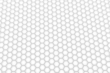 Abstract background made white of hexagons, wall of hexagons, 3d render illustration