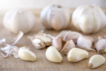 Fresh garlics background