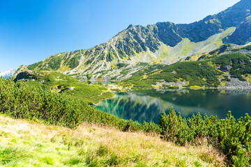 Summer view on five polish lakes valley in Tatra / Tatry mountains, Poland © lukaszimilena