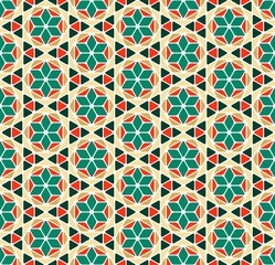 Geometric seamless patterns set. Vector illustration.