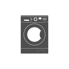 Washing machine icon. Equipment housework laundry wash clothes. Washer