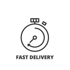 Line icon. Fast delivery
