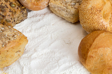 Brötchen Rahmen Mehl