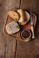 pate with toast platter