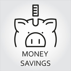 line icon piggy-bank