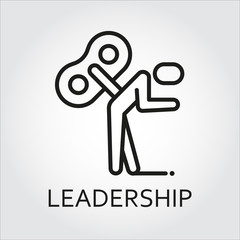 line icon leadership key man