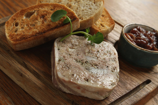 pate with toast platter