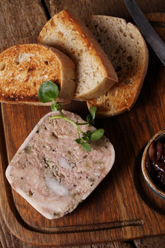 pate with toast platter