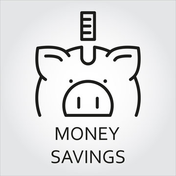 line icon piggy-bank