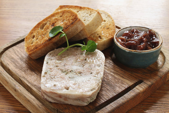 pate with toast platter