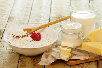 Different dairy products