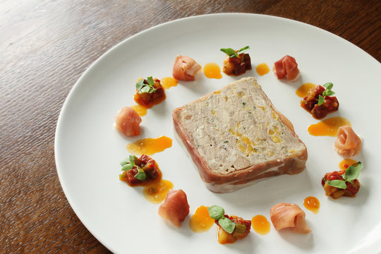 pork terrine plated appetizer
