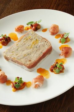 pork terrine plated appetizer