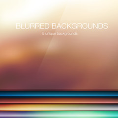 5 vector blurred backgrounds