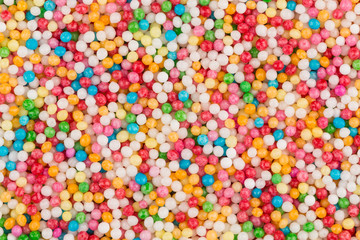 Shot of colorful sugar balls