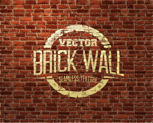 Brick wall seamless pattern