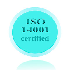 ISO14001 certified icon or symbol image concept design for business and use in company system.