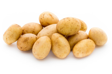 New potato isolated on white background.
